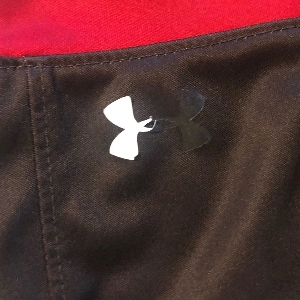 Under Armour Red/Brown 2PC SS Tee Shorts 18/24 MO Summer Play Set